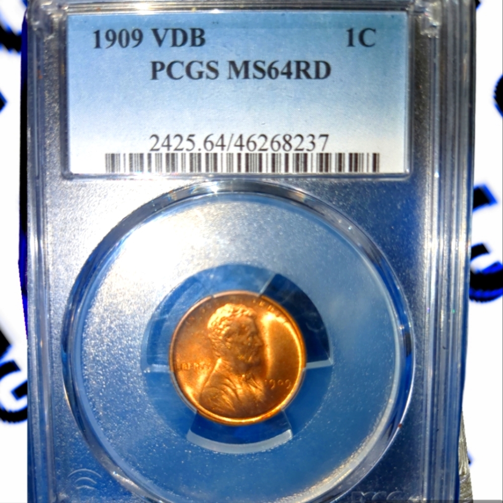 1909 V.D.B Wheat Cent Red PCGS MS64RED